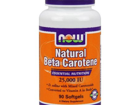 Natural Beta Carotene 25,000 IU 90 Softgels, NOW Foods Online Hot Sale