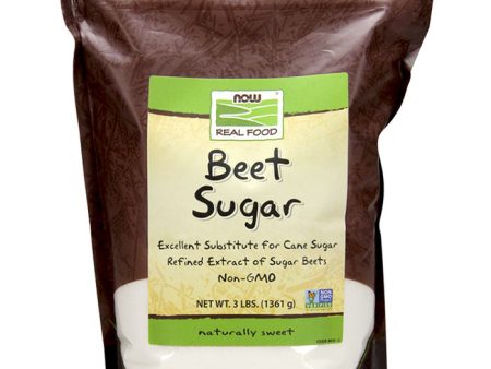 Beet Sugar, Excellent Substitute for Cane Sugar, 3 lb, NOW Foods on Sale