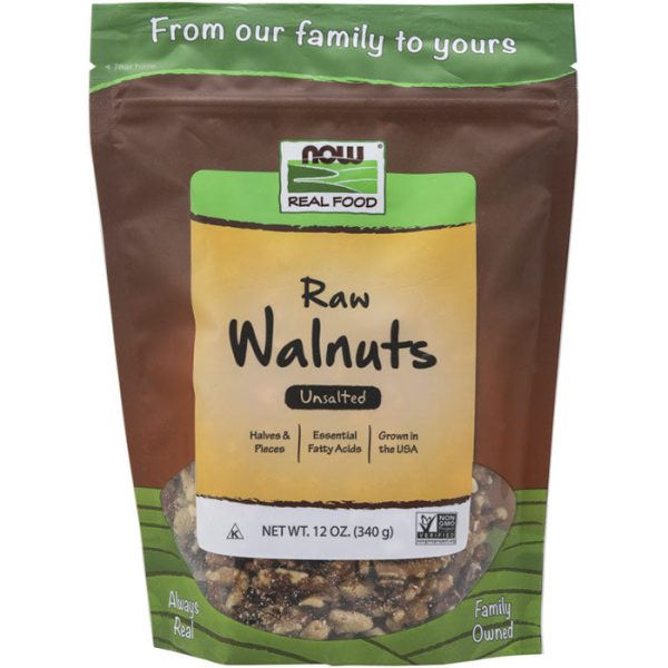 Raw & Unsalted Walnuts, 12 oz (340 g), NOW Foods Online