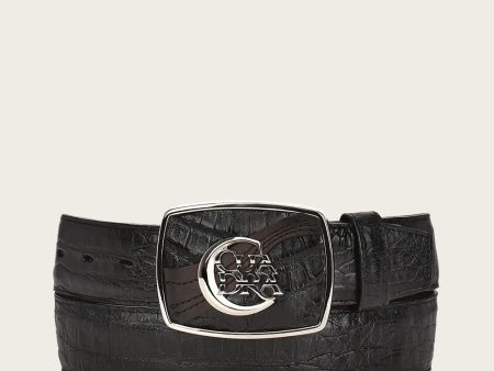 Black engraved ultra exotic Belt For Cheap