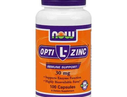 L-OptiZinc 30 mg, Zinc Complex, 100 Capsules, Now Foods Online