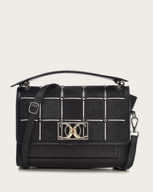 Black flap handbag Online