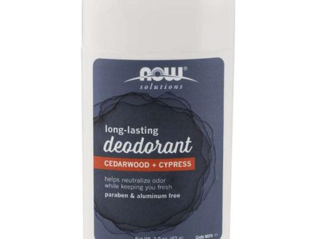 Long-Lasting Deodorant Stick, Cedarwood + Cypress, 2.2 oz, NOW Foods Online