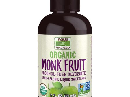 Organic Monk Fruit Liquid, Alcohol-Free Glycerite, 2 oz, NOW Foods Online Sale