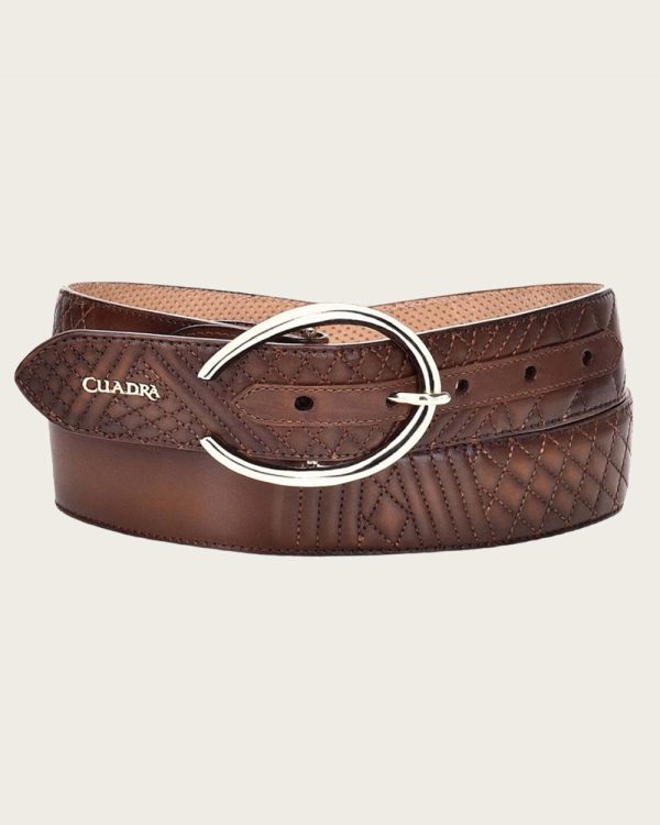 Brown embroidered belt Hot on Sale