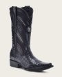 Imperio black exotic boot For Cheap