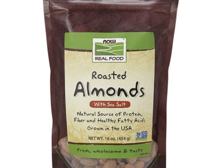 Almonds Roasted & Salted with Sea Salt, 1 lb, NOW Foods For Discount