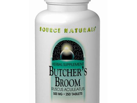 Butcher s Broom, Ruscus Aculeatus 500mg 100 tabs from Source Naturals on Sale