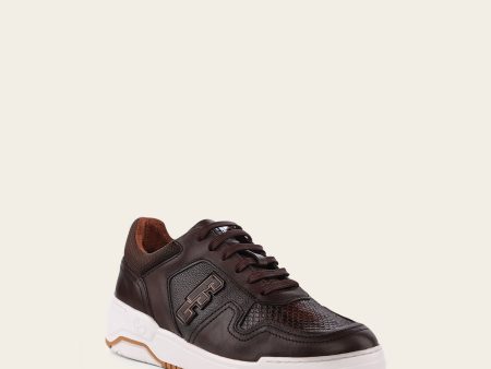 Sneakers dark brown exotic leather Online now