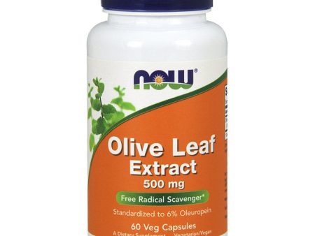 Olive Leaf Extract 500 mg, Standardized, 60 Vegetarian Capsules, NOW Foods For Discount