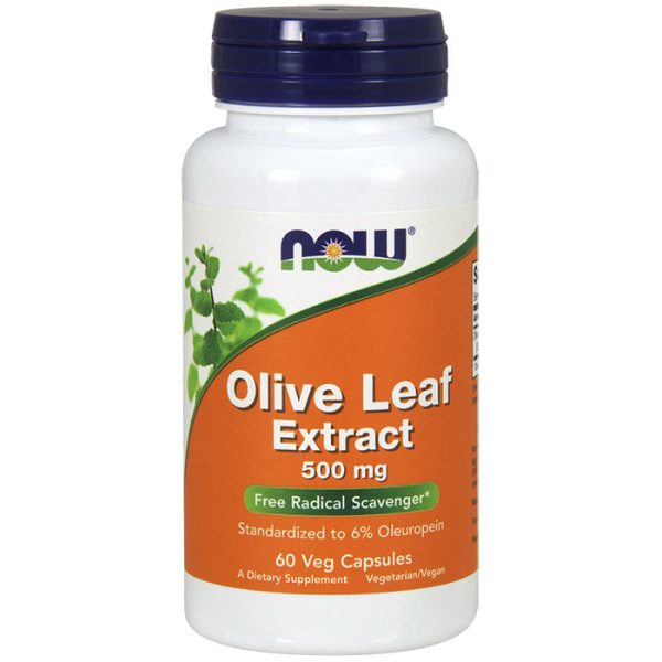 Olive Leaf Extract 500 mg, Standardized, 60 Vegetarian Capsules, NOW Foods For Discount