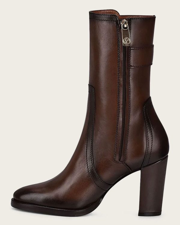 Ankle exclusive brown bootie on Sale