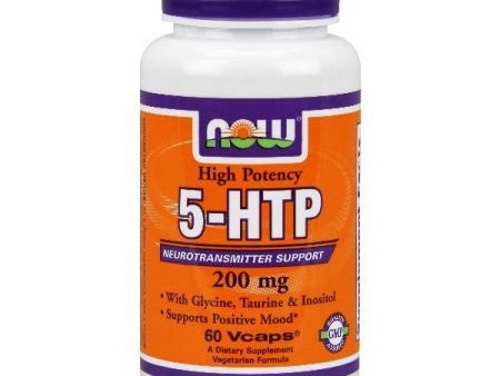 5-HTP 200mg Vegetarian 60 Vcaps, NOW Foods For Sale