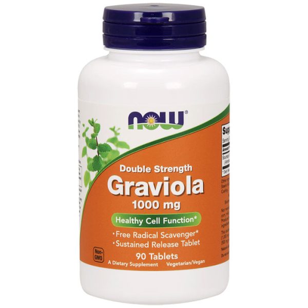 Graviola 1000 mg, Double Strength, 90 Tablets, NOW Foods Hot on Sale