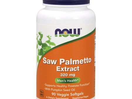 Saw Palmetto Extract 320 mg, With Pumpkin Seed Oil, 90 Veggie Softgels, NOW Foods Hot on Sale