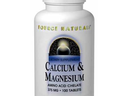 Calcium & Magnesium Chelate 250mg 125mg 250 tabs from Source Naturals For Discount