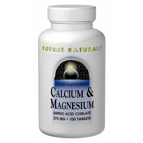 Calcium & Magnesium Chelate 250mg 125mg 250 tabs from Source Naturals For Discount