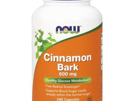 Cinnamon Bark 600 mg, Value Size, 240 Capsules, NOW Foods Online now