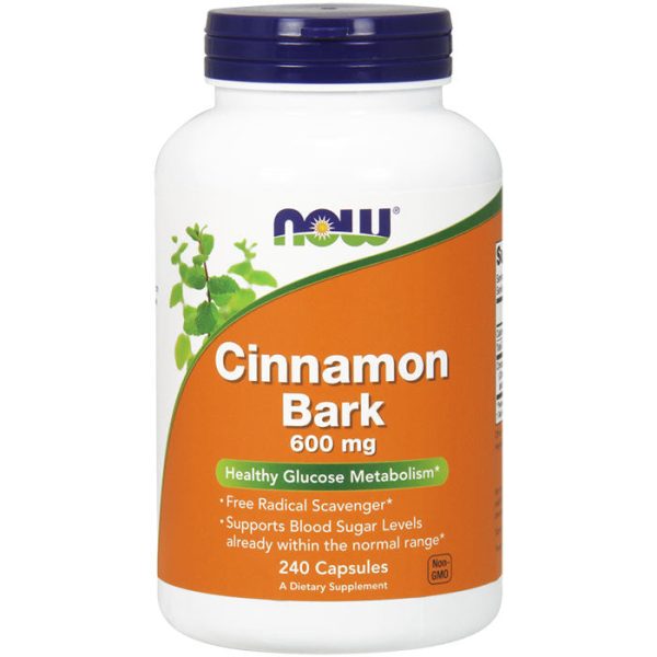 Cinnamon Bark 600 mg, Value Size, 240 Capsules, NOW Foods Online now