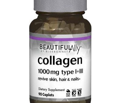 Beautiful Ally Collagen 1000 mg Type I + III, 90 Caplets, Bluebonnet Nutrition on Sale