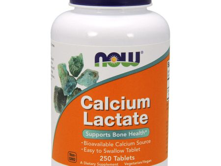 Calcium Lactate 250 Tabs, NOW Foods For Sale