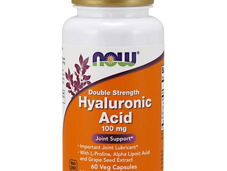 Hyaluronic Acid 100 mg 2X Plus, 60 Vcaps, NOW Foods Online now