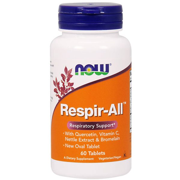 Respir-All, Respiratory Support, 60 Vegetarian Tablets, NOW Foods on Sale