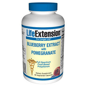 Blueberry Extract with Pomegranate, 60 Vegetarian Capsules, Life Extension Online