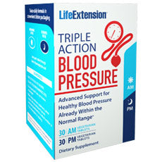 Triple Action Blood Pressure, 60 Vegetarian Tablets, Life Extension Supply