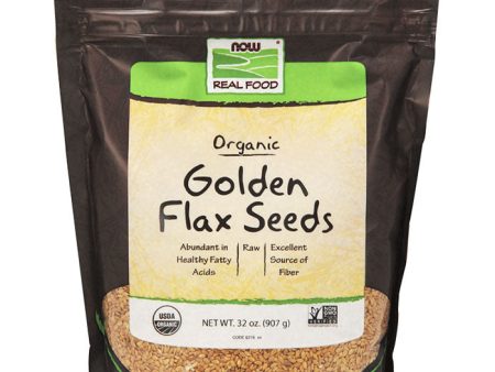 Organic Golden Flax Seeds, Value Size, 2 lb, NOW Foods Online Hot Sale