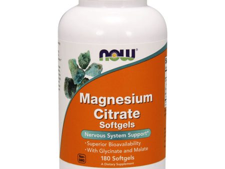 Magnesium Citrate, 180 Softgels, NOW Foods Supply