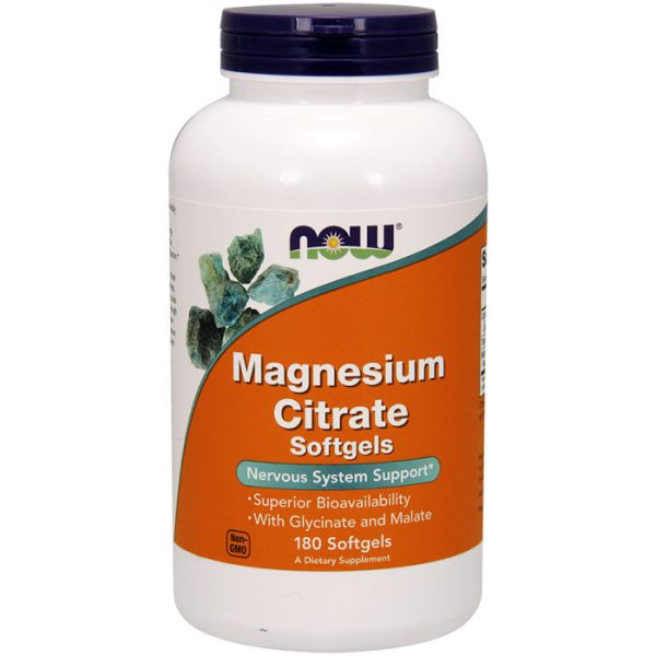 Magnesium Citrate, 180 Softgels, NOW Foods Supply