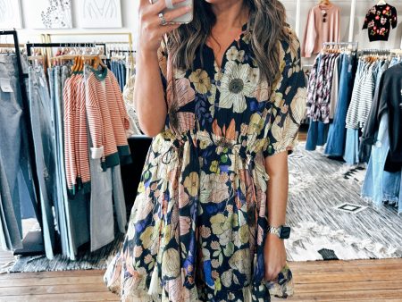 Floral Half Sleeve Dress For Discount