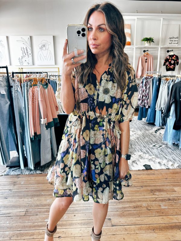 Floral Half Sleeve Dress For Discount