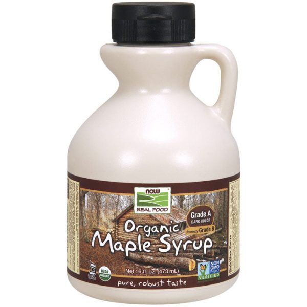 Organic Maple Syrup, Grade A Dark Color (Formerly Grade B), 16 oz, NOW Foods Online