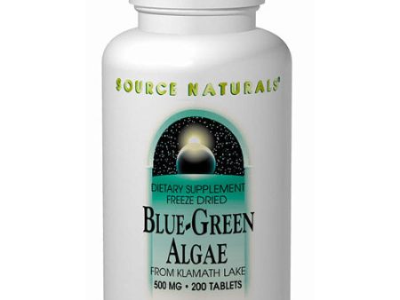 Blue Green Algae 500 mg, 100 Tablets, Source Naturals Supply