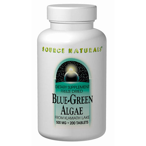 Blue Green Algae 500 mg, 100 Tablets, Source Naturals Supply