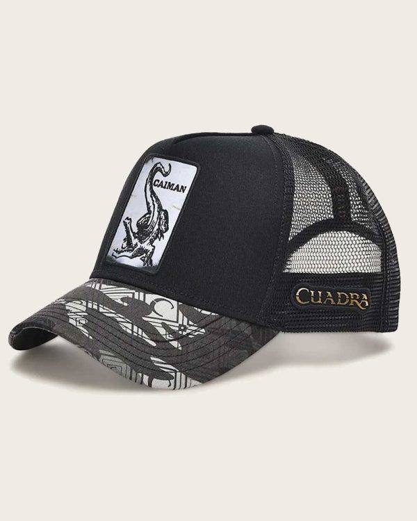 Black alligator patch cap Cheap