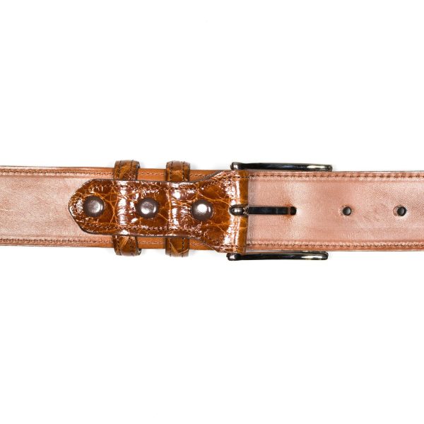 Belt in Cognac Alligator Online Sale