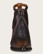 Ankle perforated brown bootie Online Sale