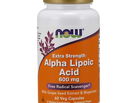 Alpha Lipoic Acid 600mg, ALA 60 Vcaps, NOW Foods For Cheap