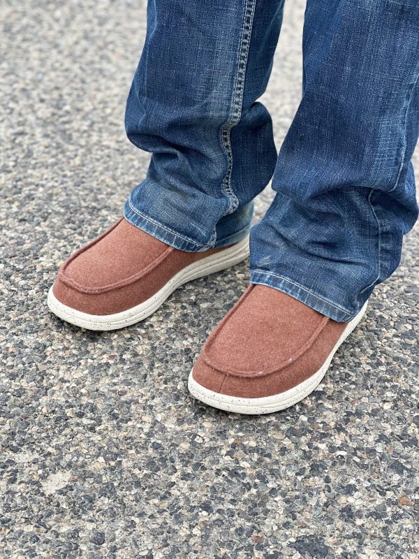 Mens Sherpa Lined Slip on Sneaker in Brown Online Sale