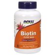 Biotin 5000mcg 120 Vcaps, NOW Foods on Sale