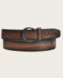 Honey and black engraved Belt Discount