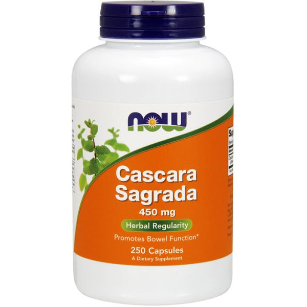 Cascara Sagrada 450 mg, Value Size, 250 Capsules, NOW Foods Online