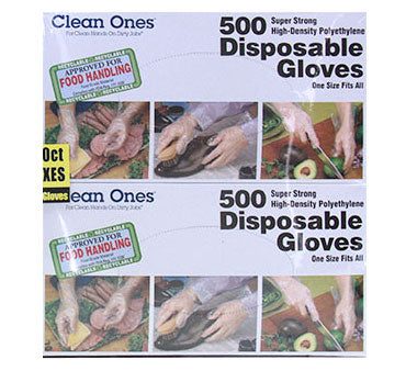 Clean Ones Super Strong High-Density Polyethylene Disposable Gloves, 500 ct x 4 Boxes (2,000 Total) Online