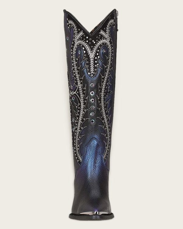 Tall western style blued boot Hot on Sale