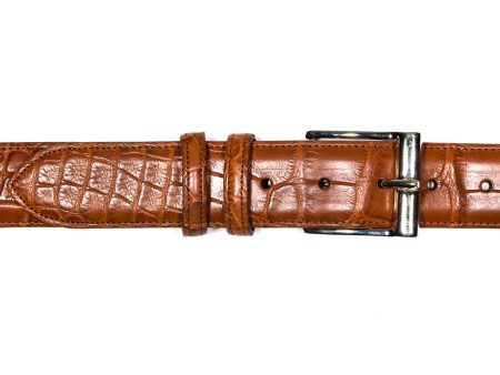 Belt in Matte Cognac Alligator Online