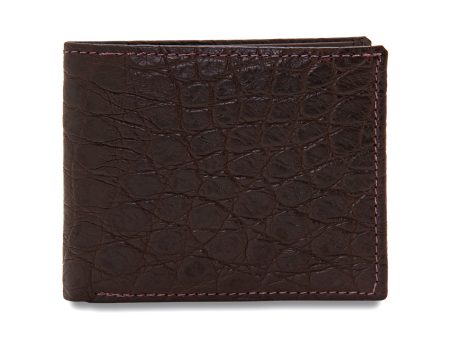 Wallet in Brown Matte American Alligator Fashion