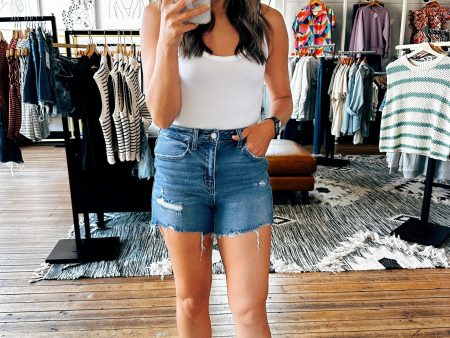 Co-Pilot Rebecca Raw Hem Shorts For Cheap